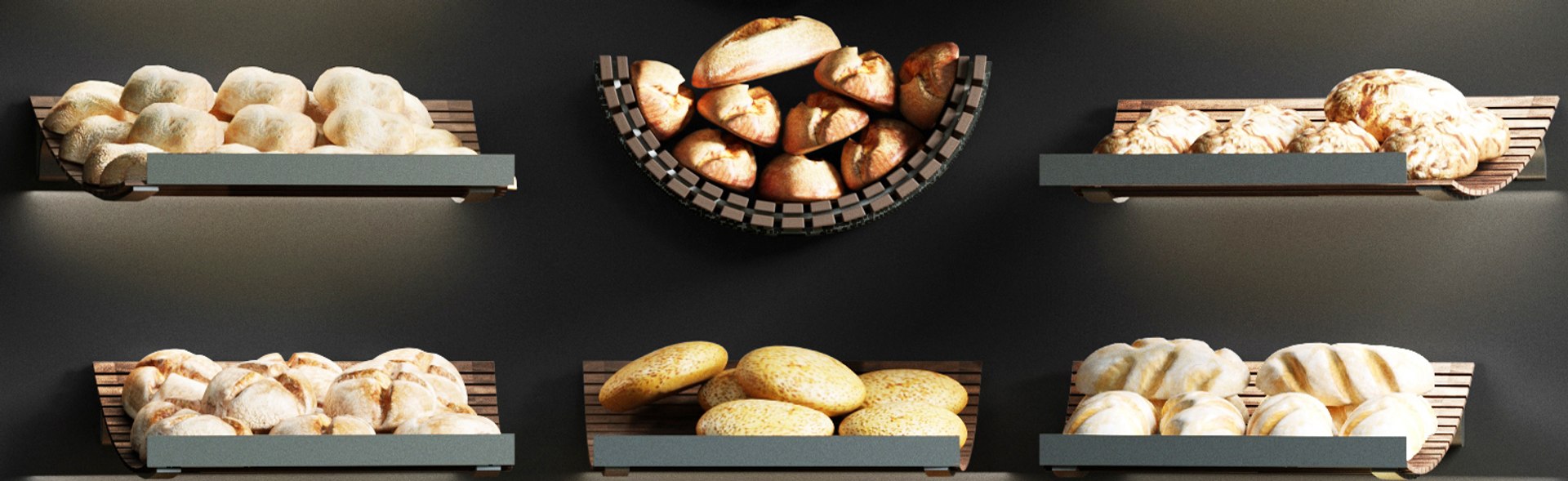 3D Bread Showcase Model - TurboSquid 1817976