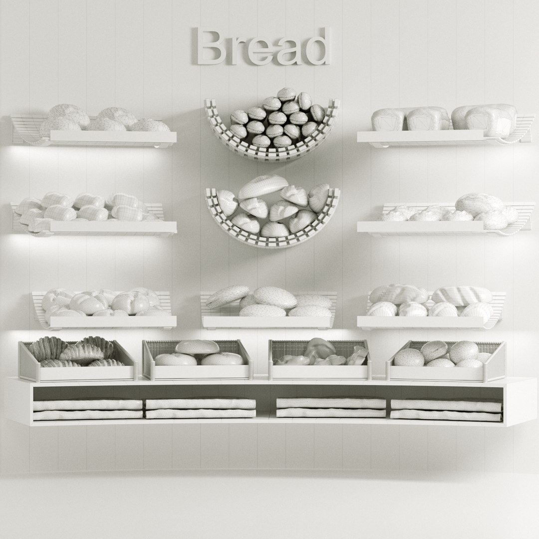 3D Bread Showcase Model - TurboSquid 1817976