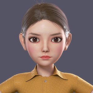 Cartoon Girl 3D model