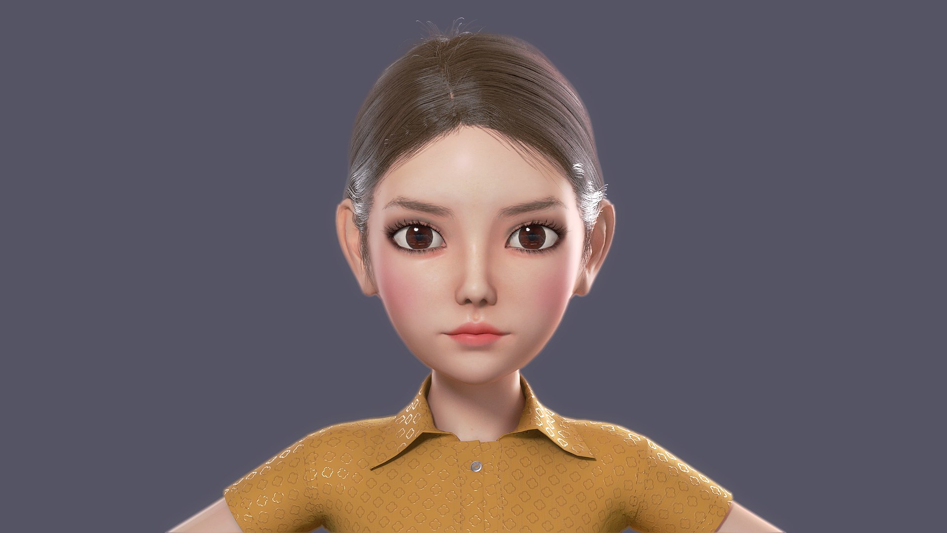 3D celina cartoon girl model - TurboSquid 1337710