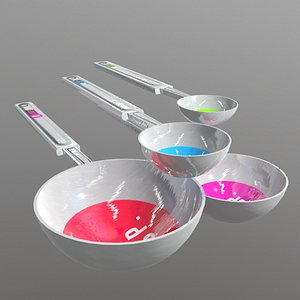 3D measuring spoons model