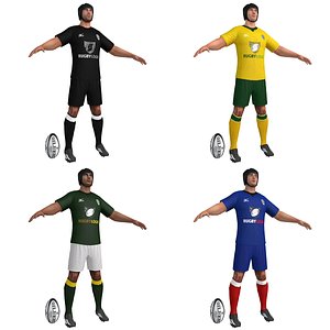 3d model rugby player