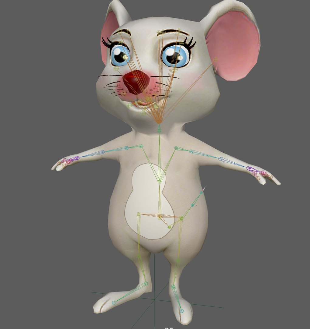 Cute Cartoon Mouse Model - TurboSquid 2109177
