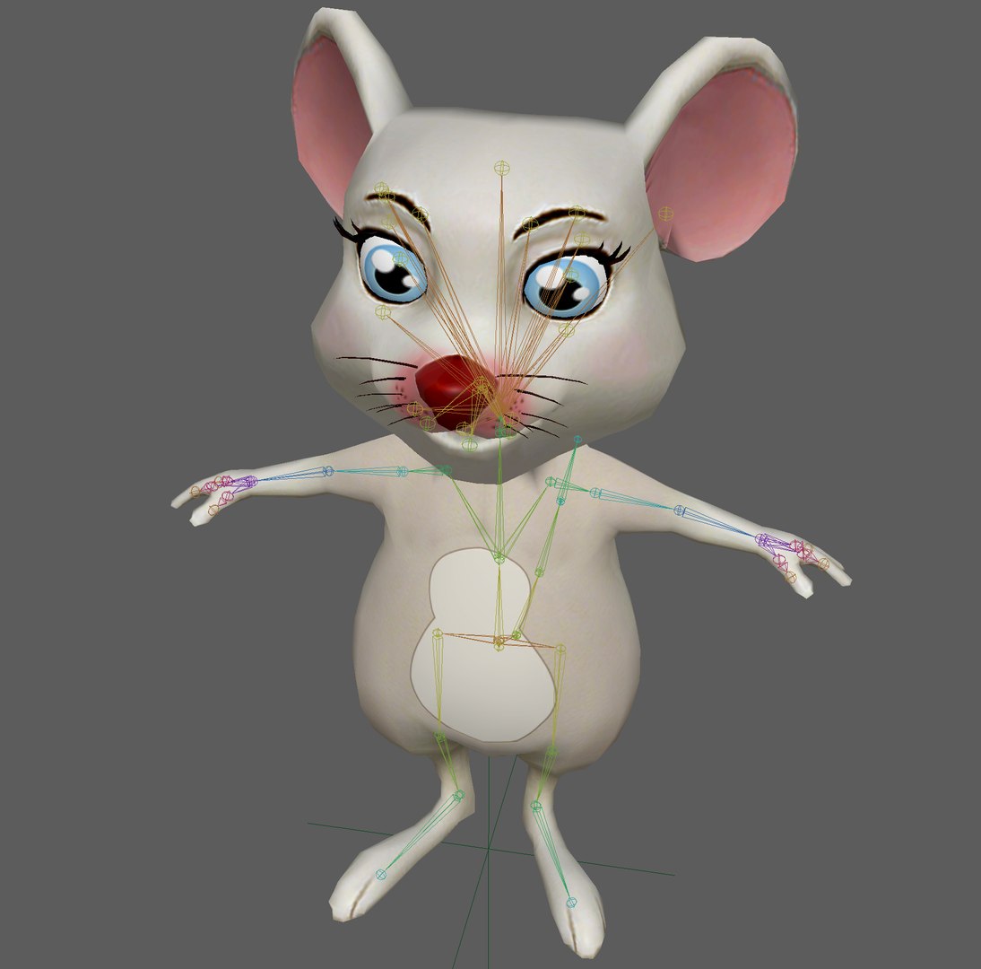 Cute Cartoon Mouse Model - TurboSquid 2109177