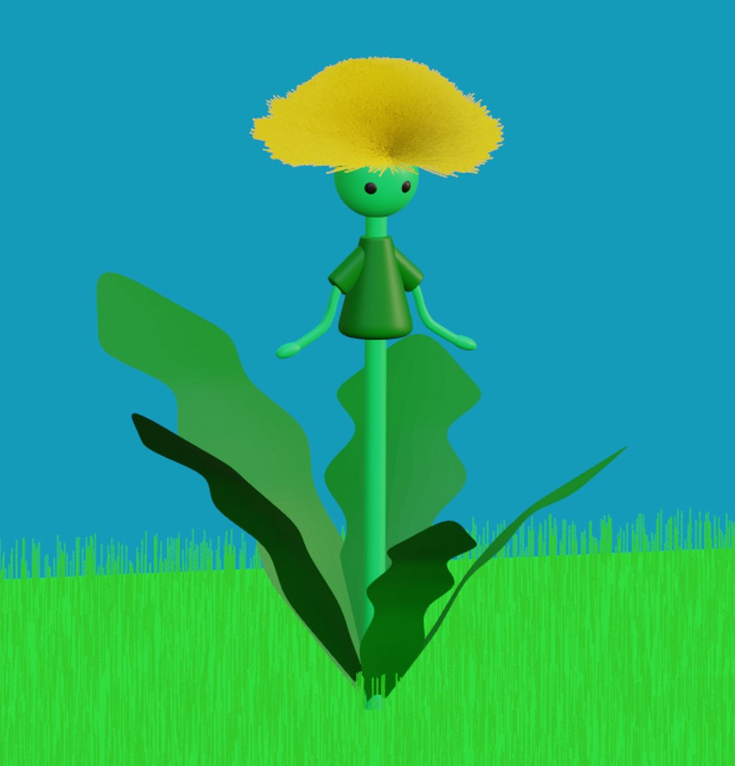 3D Dandelion Blender character mesh https://p.turbosquid.com/ts-thumb/qv/Thfkt9/qm/2/jpg/1687524878/1920x1080/fit_q87/0fe66d676eecc0d80f371a983cfc5b4a66ad1fd3/2.jpg