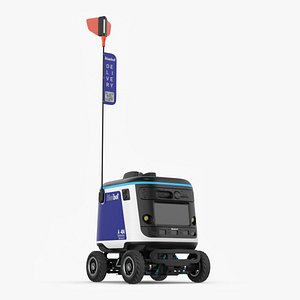 3D model Powered Off Delivery Robot Kiwibot Blue