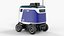 電源オフの配達ロボット Kiwibot Blue