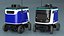 電源オフの配達ロボット Kiwibot Blue