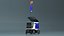 電源オフの配達ロボット Kiwibot Blue