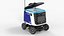 電源オフの配達ロボット Kiwibot Blue