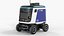 電源オフの配達ロボット Kiwibot Blue