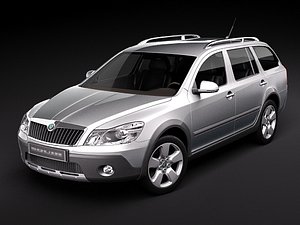 skoda octavia scout 2010 3d model