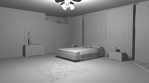 3D basic bedroom setup