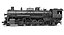 Steam Locomotive Train 3D Model