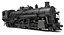 Steam Locomotive Train 3D Model