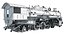 Steam Locomotive Train 3D Model