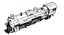 Steam Locomotive Train 3D Model