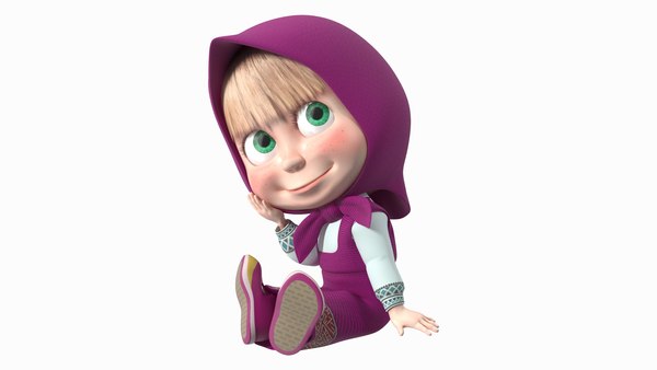 マーシャとクマの座りポーズより3Dモデル - TurboSquid 2119159