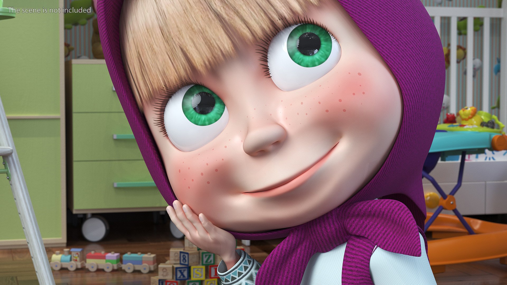 Masha From Masha And The Bear Sitting Pose 3D Model - TurboSquid 2119159 - How Old Is Masha From Masha And The Bear 2021