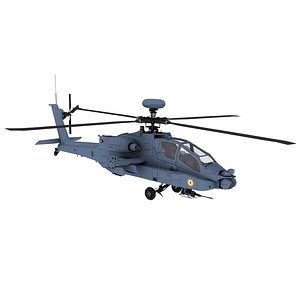 ah-64 apache attack helicopter 3D model