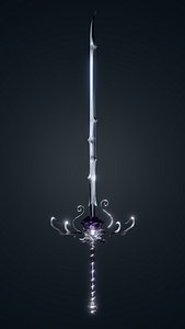 3D model Melee weapon made in the style of a rose game ready Low-poly