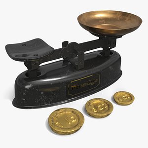 Vintage Tabletop Scale Prestige Black and Bronze Old