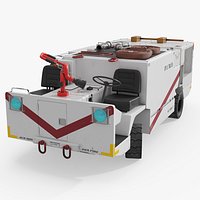 P 25A Aircraft Carrier Fire Truck Rigged for Maya