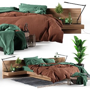 3D bedroom set loft