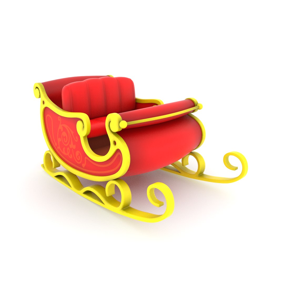 Sleigh 3D model - TurboSquid 1360472