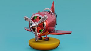 3D cartoon aircraft