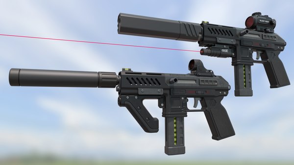 modelo 3d Machine Pistol Single-Auto Reapter 9 - TurboSquid 2027672