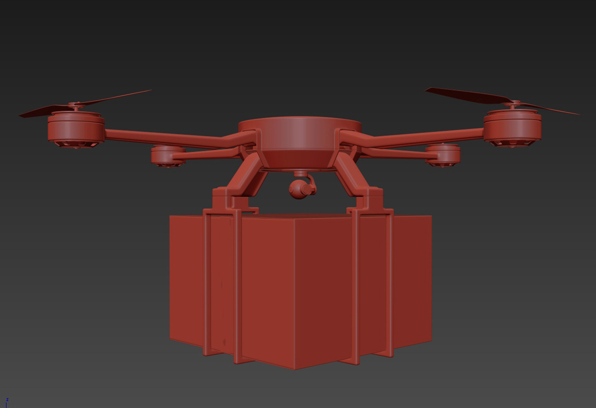 3D Cargo Drone model TurboSquid 1733658