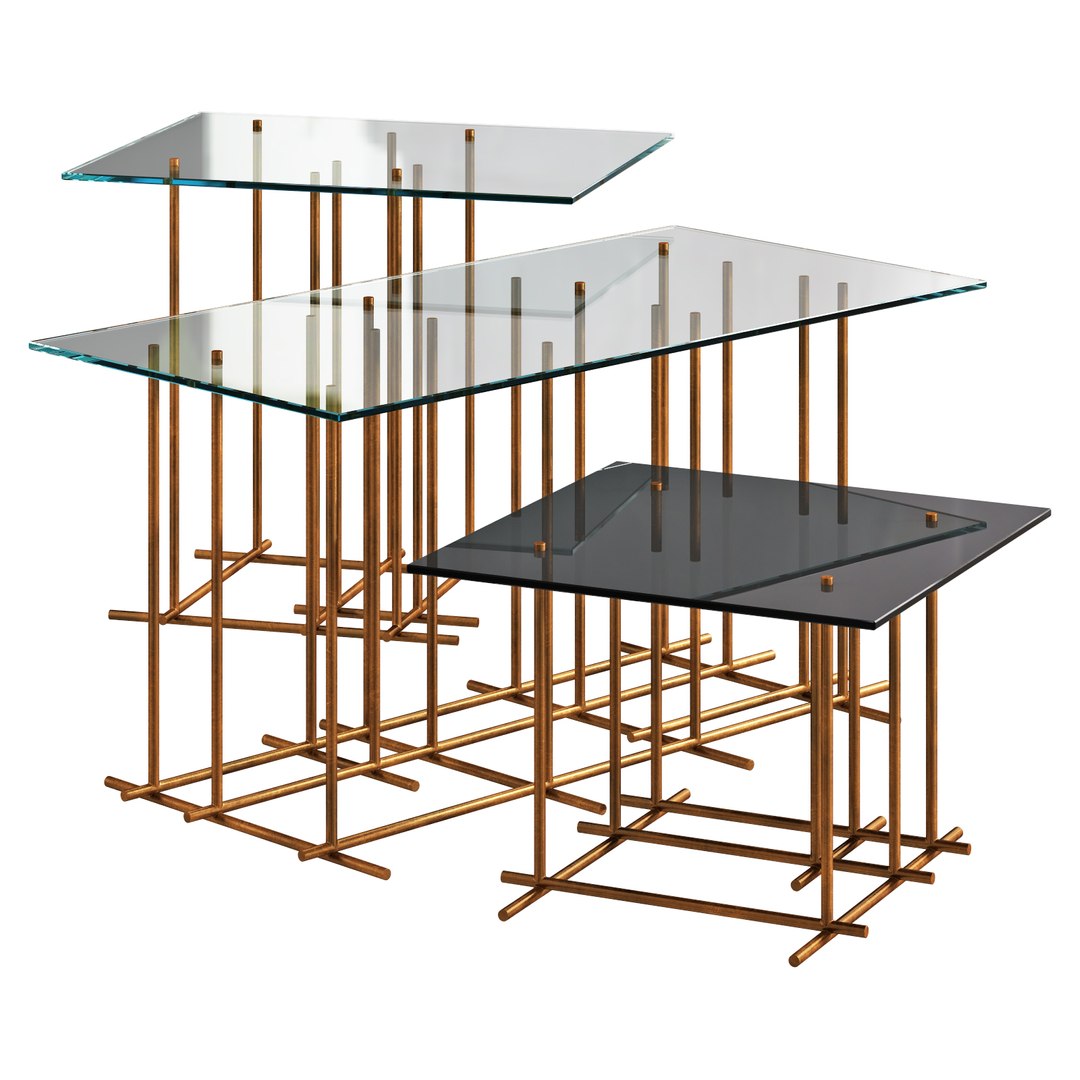 3D Gallotti And Radice Tetris Coffee Tables Set 1 - TurboSquid 2247887