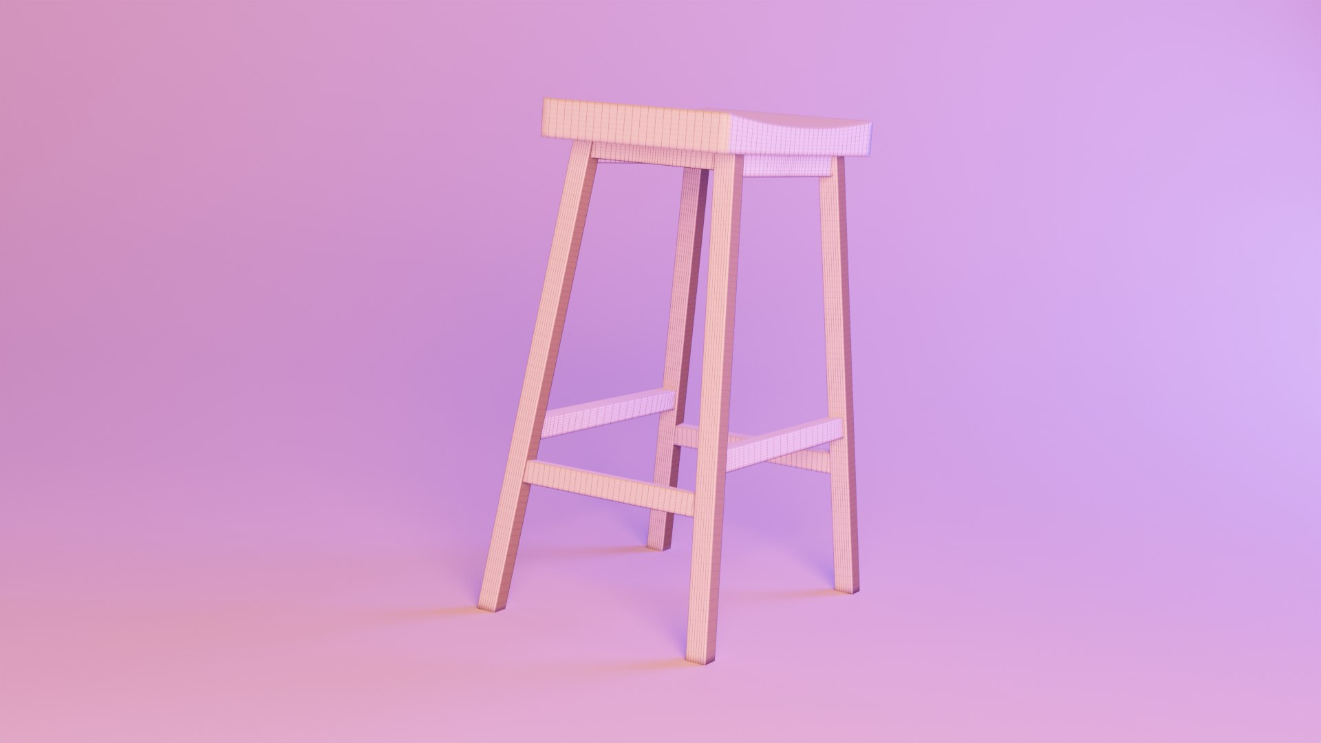 Tibetan Bar Height Stool 3D Model TurboSquid 2036555