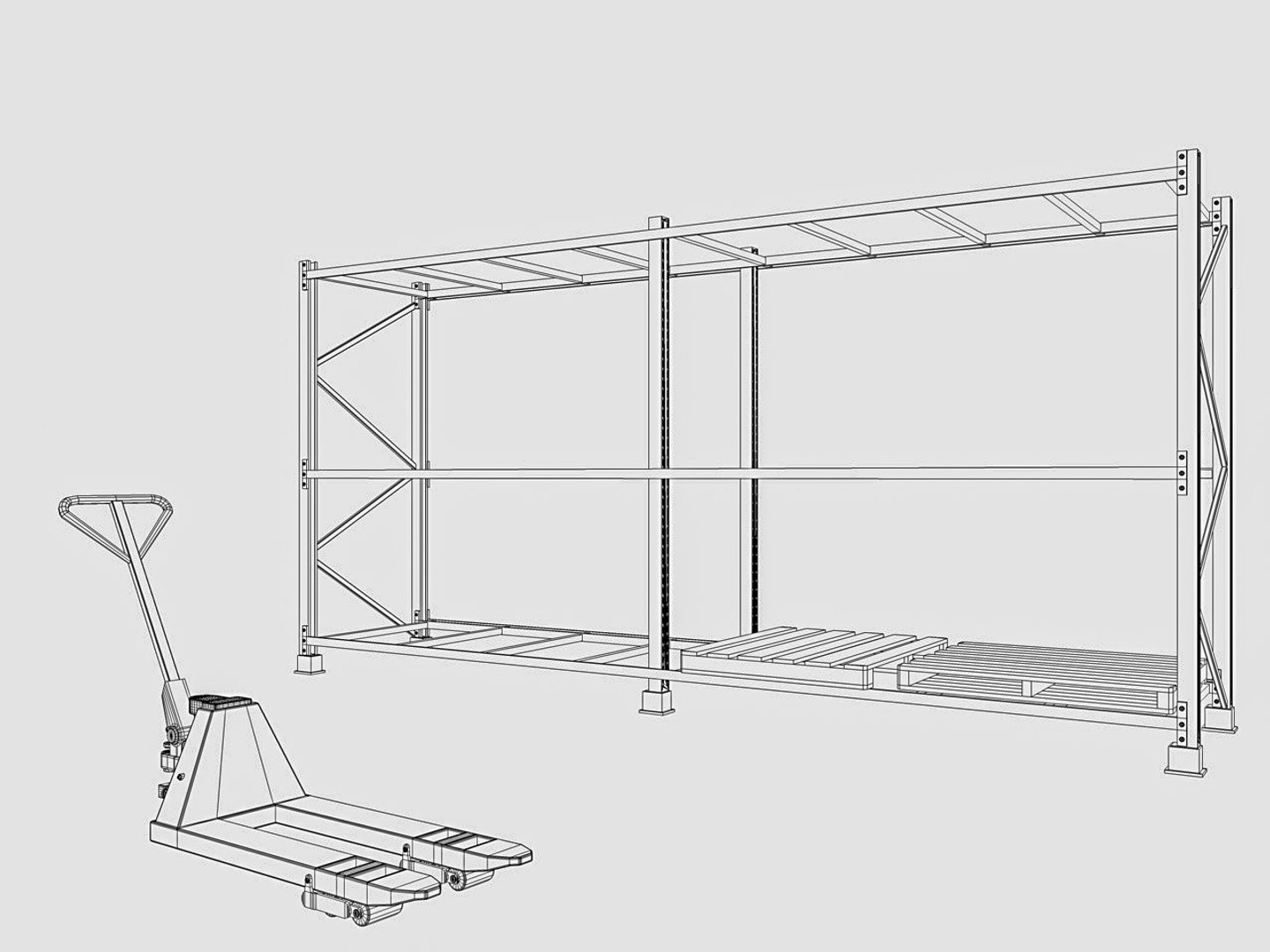 3D Pallet Rack Model - TurboSquid 2291305