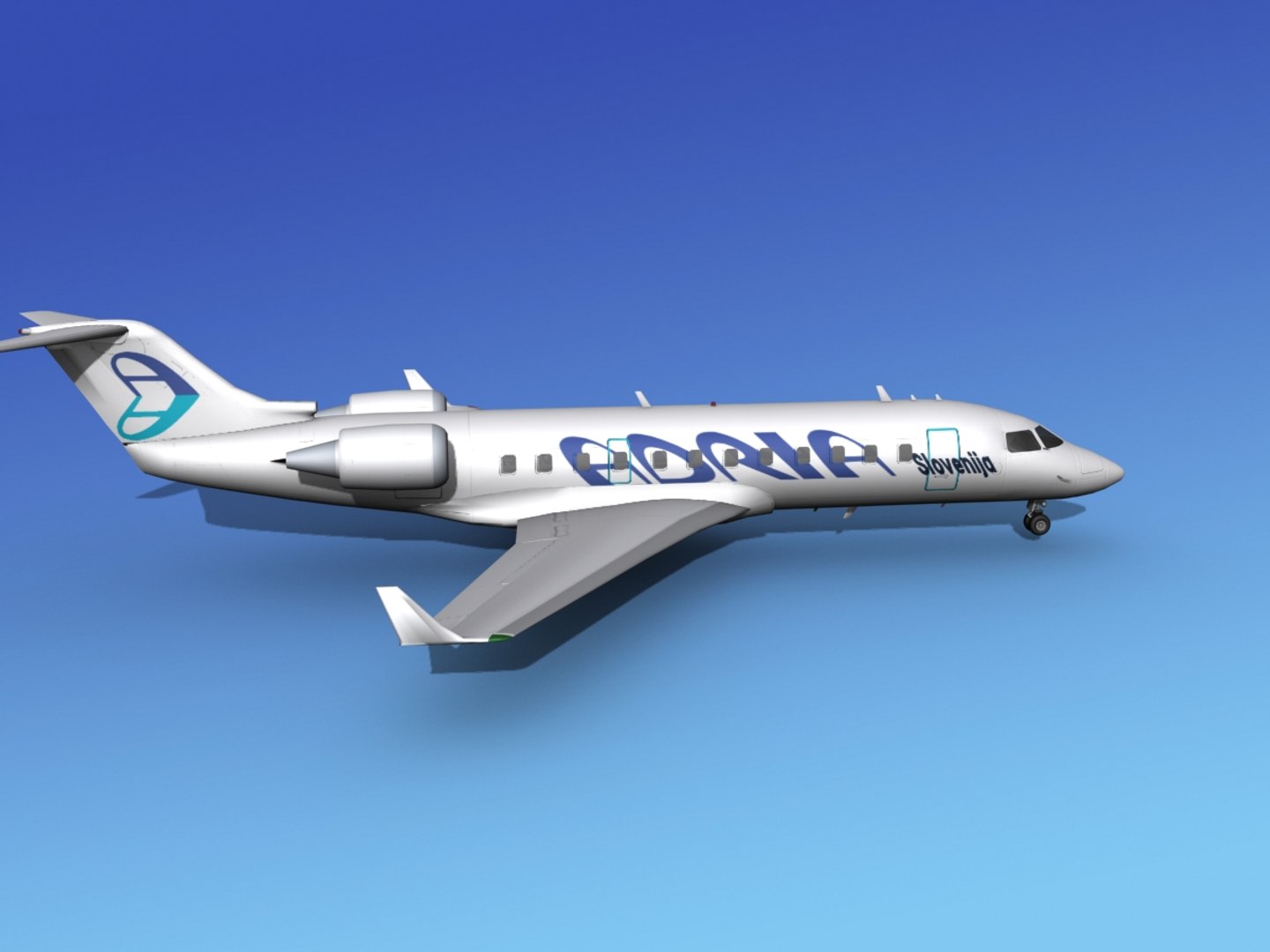 Bombardier Crj200 Canadair 3d Model