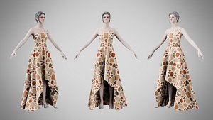 Dress 28 Terracotta Pebble Pattern