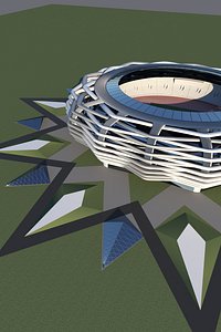 3D arena architectural stadium
