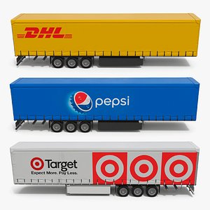 3D Transporter Trucks Collection model