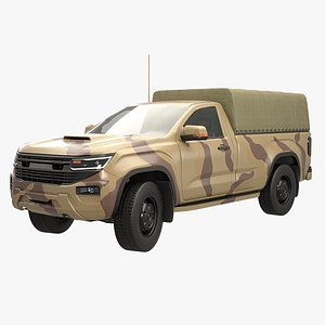 Generic Military Tactical Pickup Desert Camo model