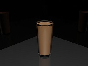 glass milk chocolate 3d model