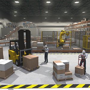 Cargo Warehouse with Robot