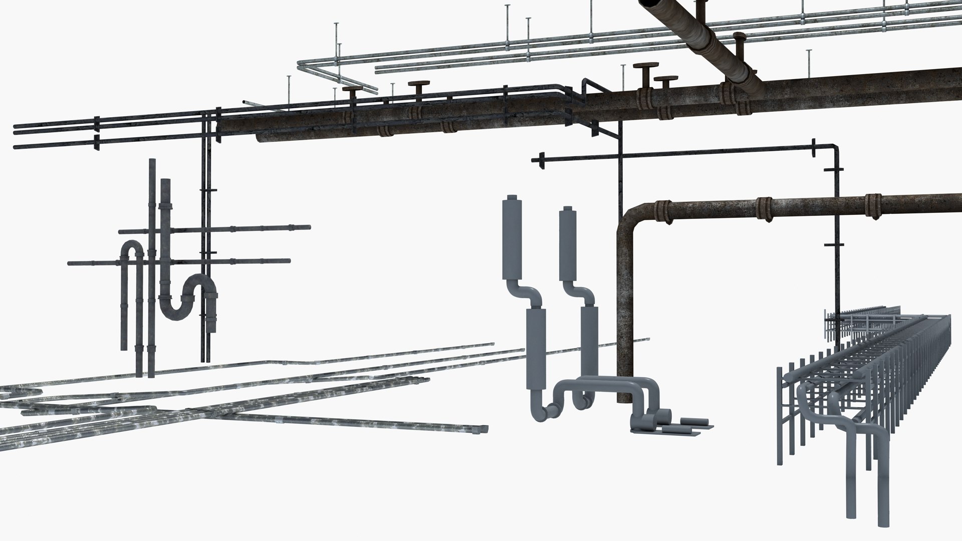 3D model water gas sewer - TurboSquid 1354439