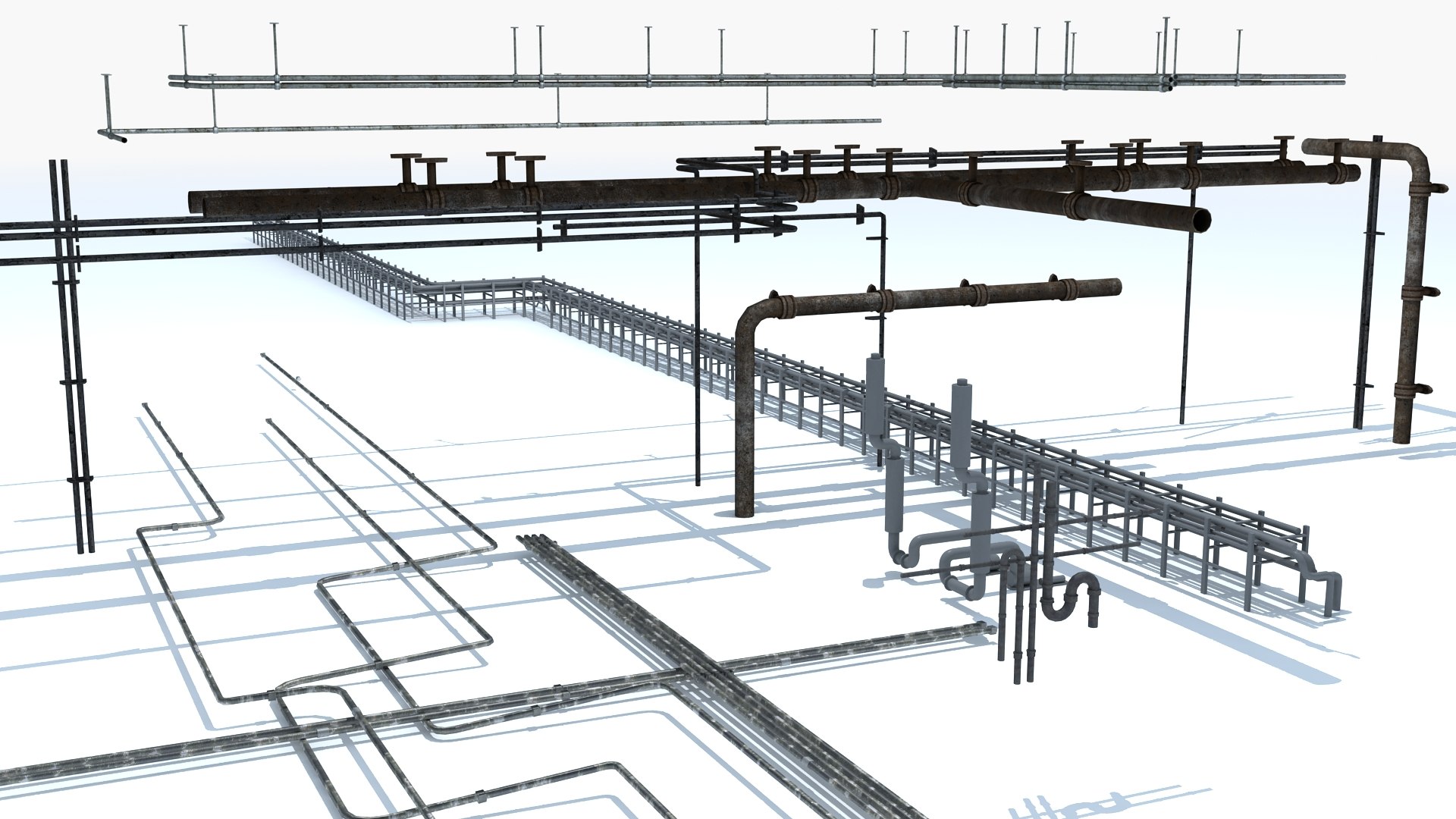 3D model water gas sewer - TurboSquid 1354439