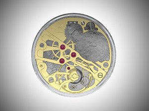 Watch mechanism 1 Low-poly