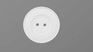 White Button 3D model