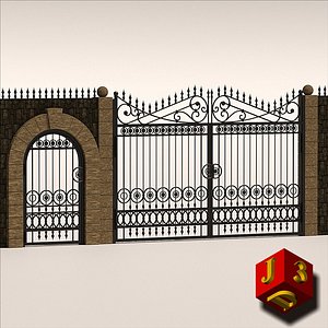 antique gate - 3d 3ds