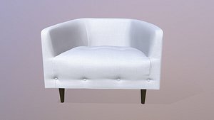 Tufted Accent Chair 3D