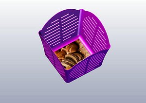 3d plastic bread basket 3D
