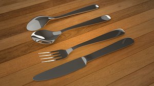 spoon set 3D